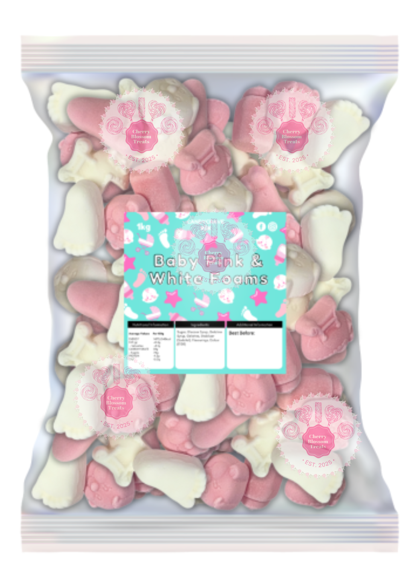 Baby Pink & White Foam Mix
