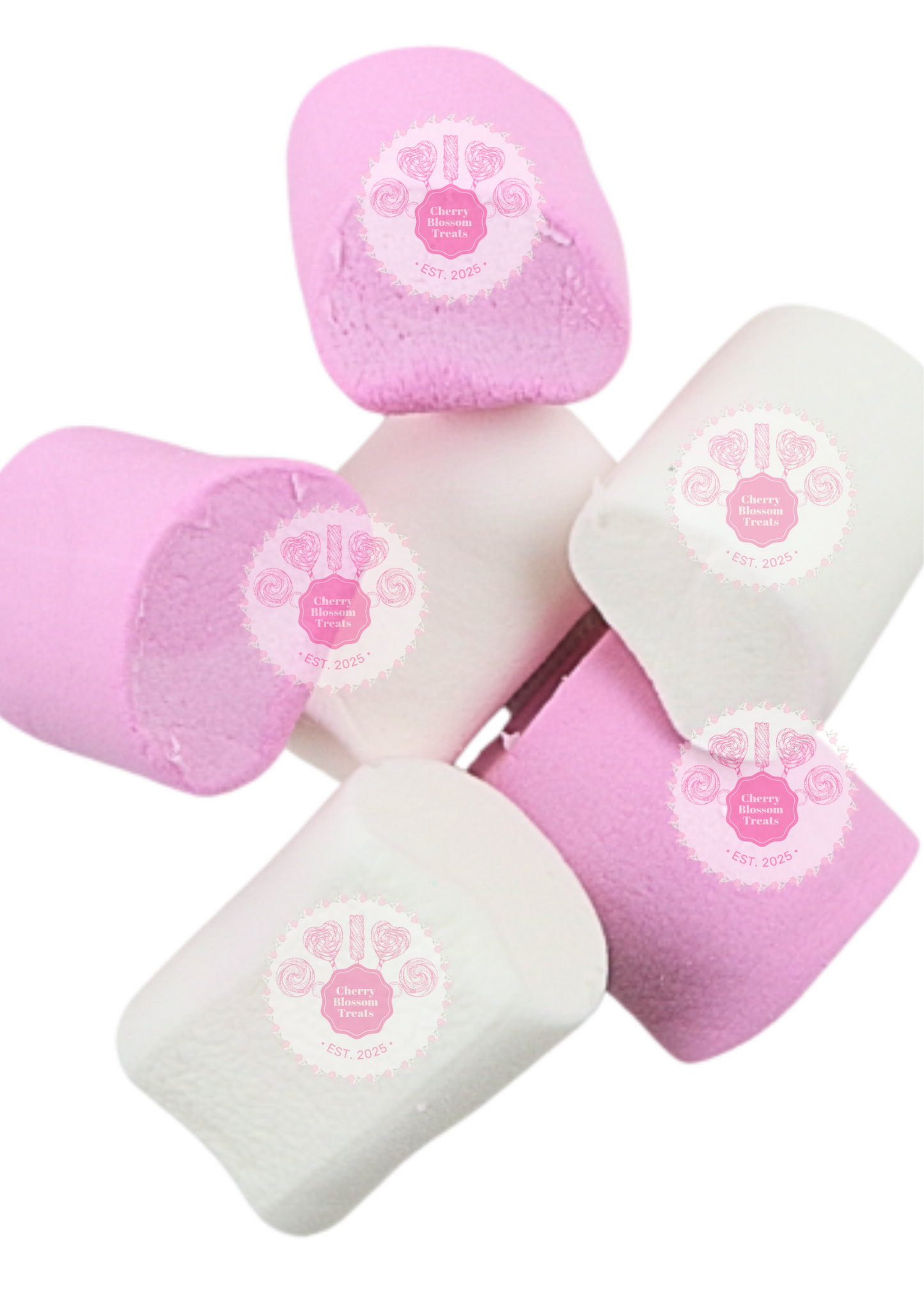 Giant Pink & White Marshmallows