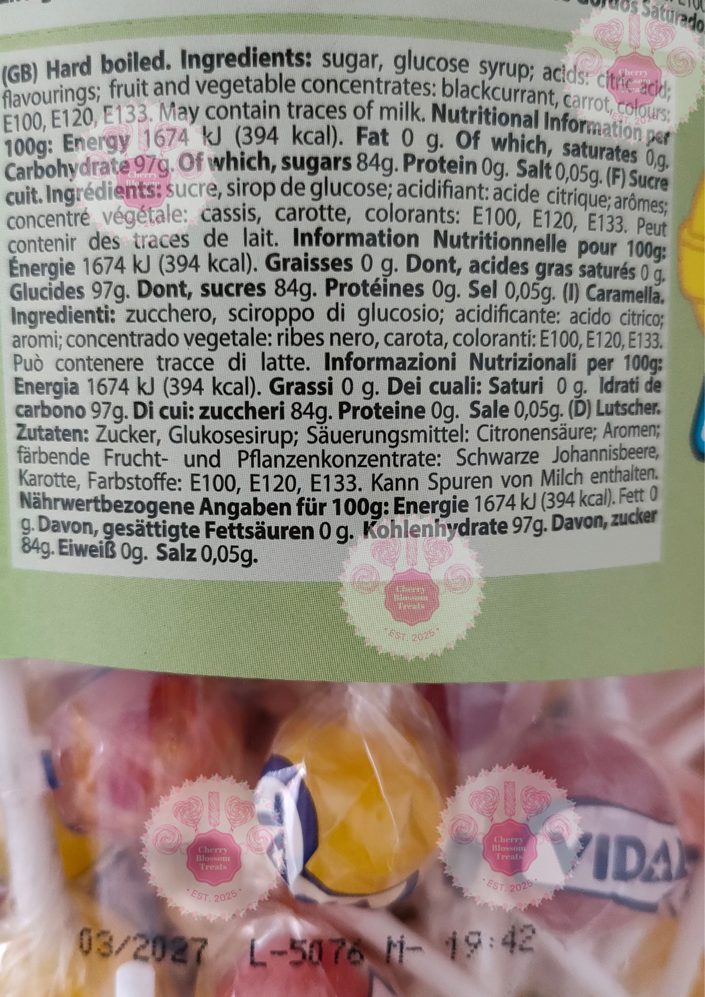 Vidal Assorted Fruit Lollies