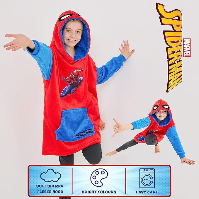 Spiderman Oversized Blanket Hoodie for Kids and Teens