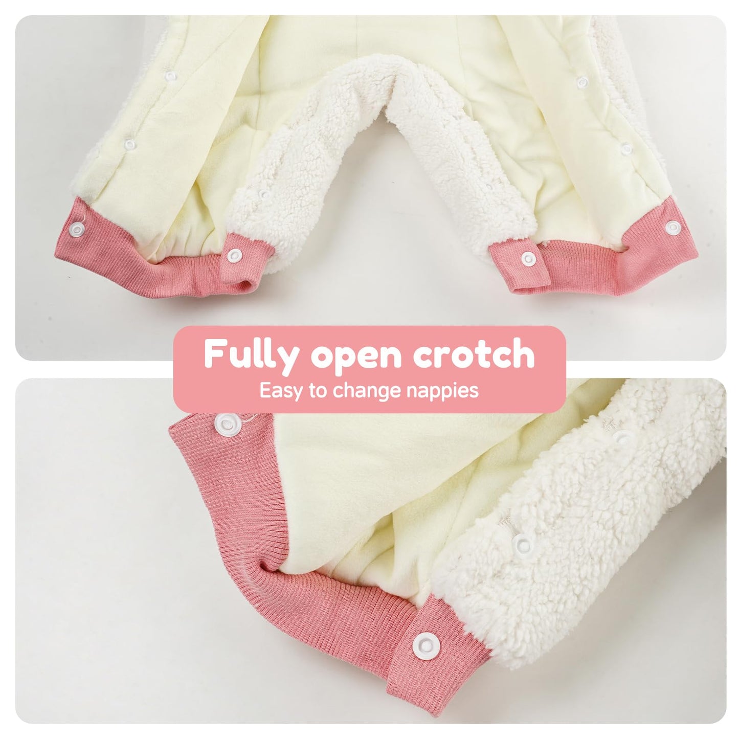 WYTbaby Baby Snowsuit Winter Fleece