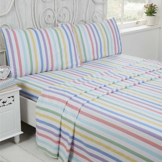 Candy Stripe Brushed Cotton Sheet Set