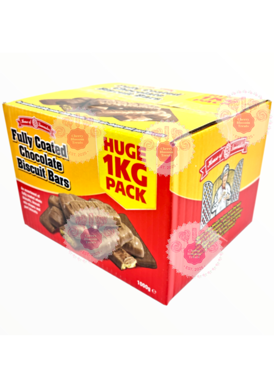 Fully Coated Chocolate Biscuit Bars 1kg Box
