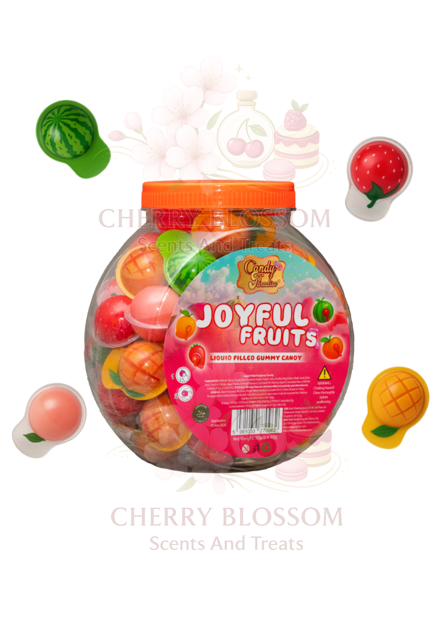 Candy Paradise Joyful Fruits Gummy Jar