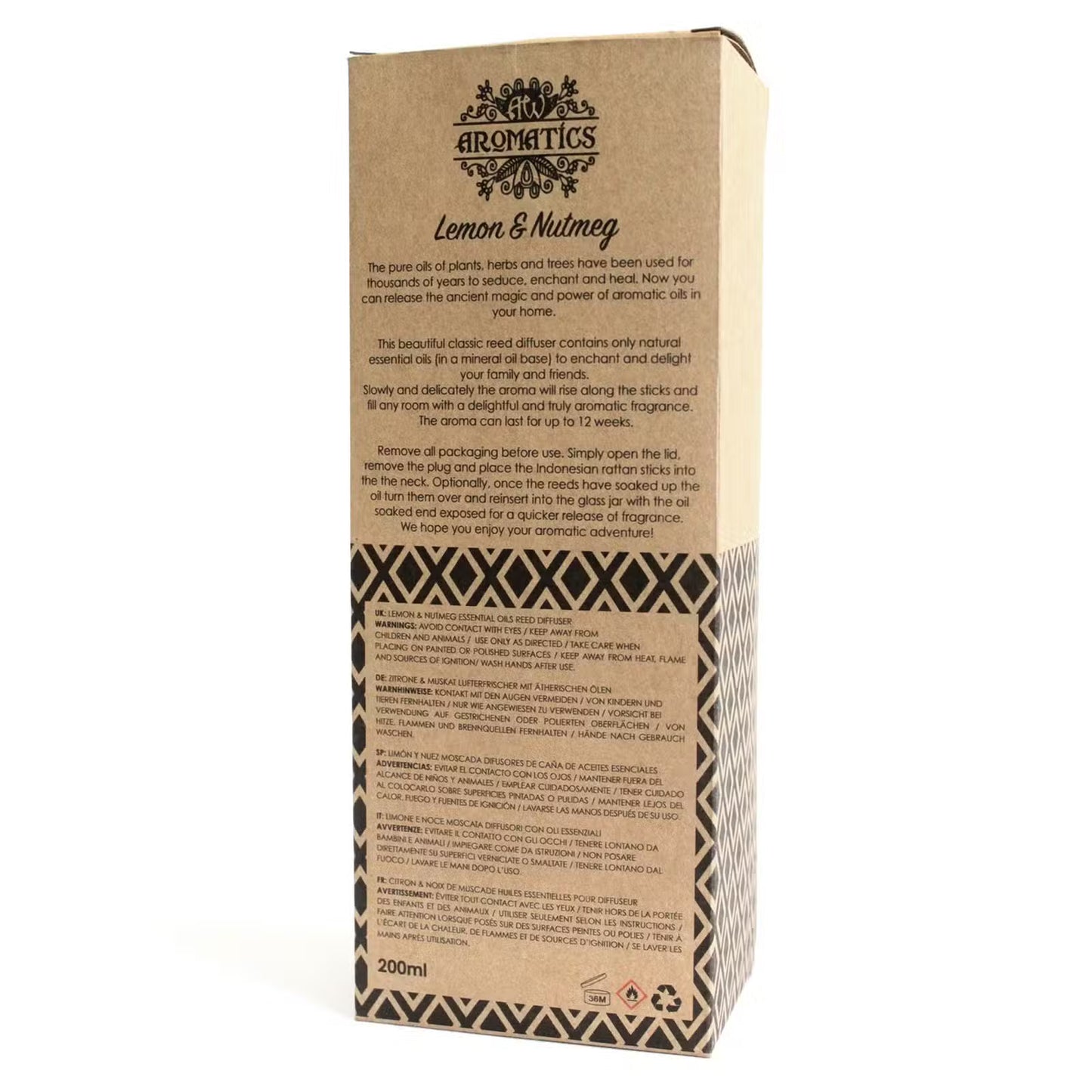 Lemon & Nutmeg Essential Oil Reed Diffuser