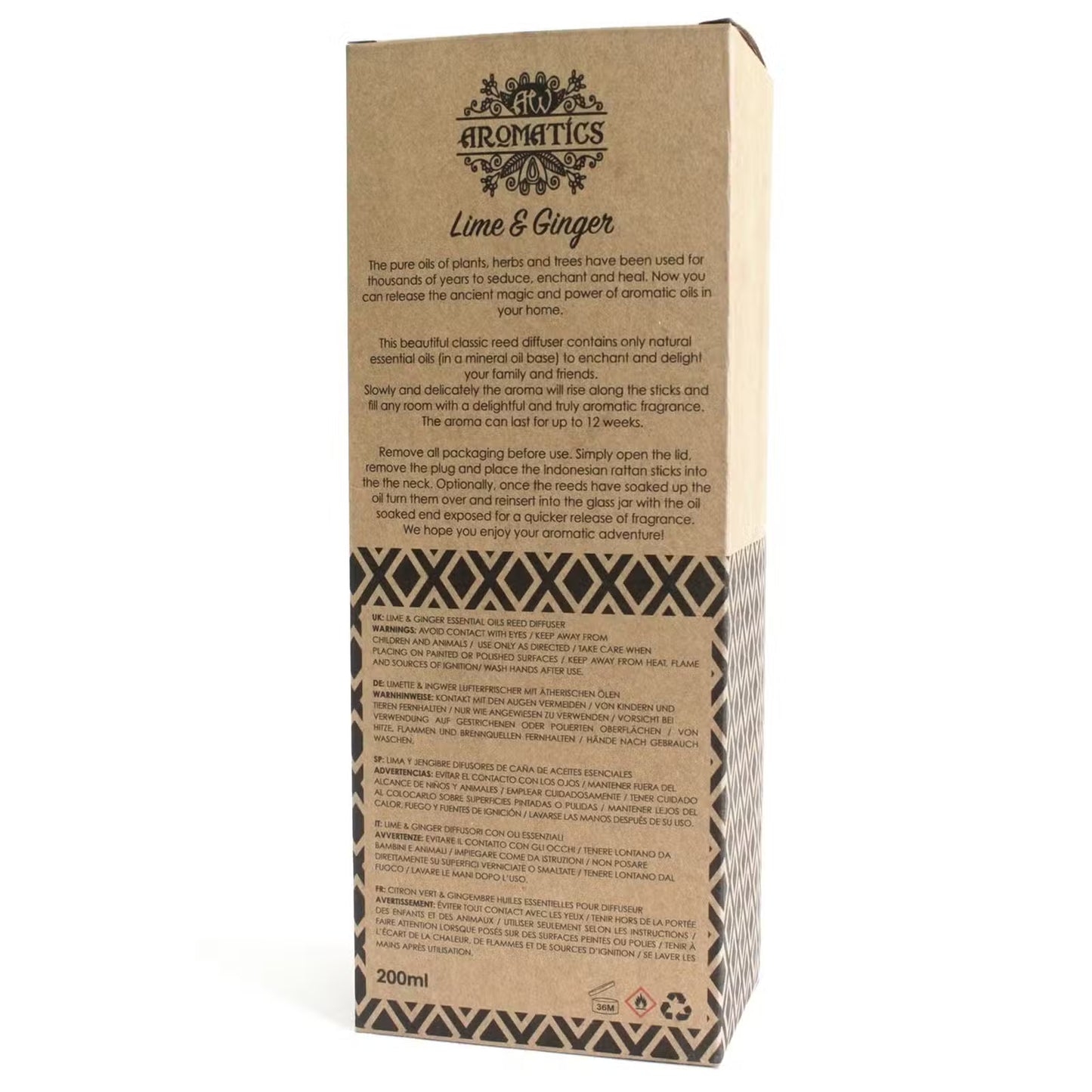 Lime & Ginger Essential Oil Reed Diffuser