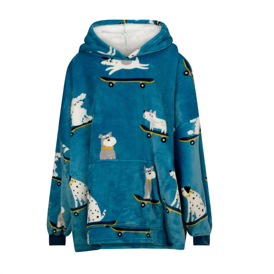 Skater Dog Fleece Hoodie Multi