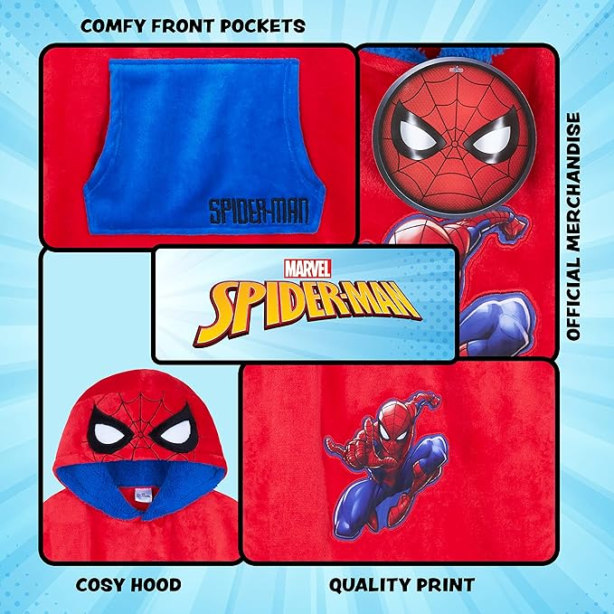 Spiderman Oversized Blanket Hoodie for Kids and Teens