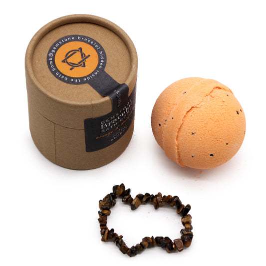 Tiger Eye Gemstone Bracelets Bath Bomb
