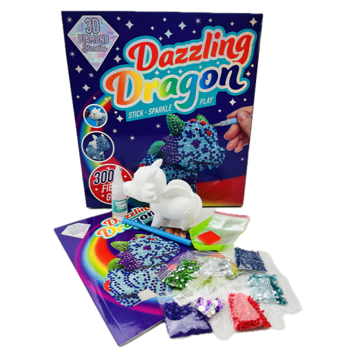 Dazzling Dragon 3D Diamond Art Kit