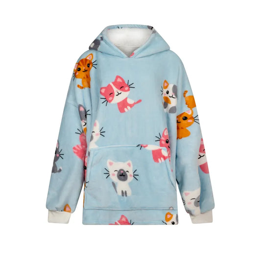 Kitties Fleece Hoodie Multi