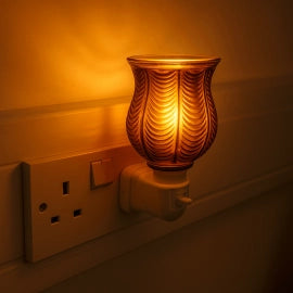 Wax Warmer Ribbed Glass Plug-In