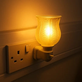 Wax Warmer Ribbed Glass Plug-In